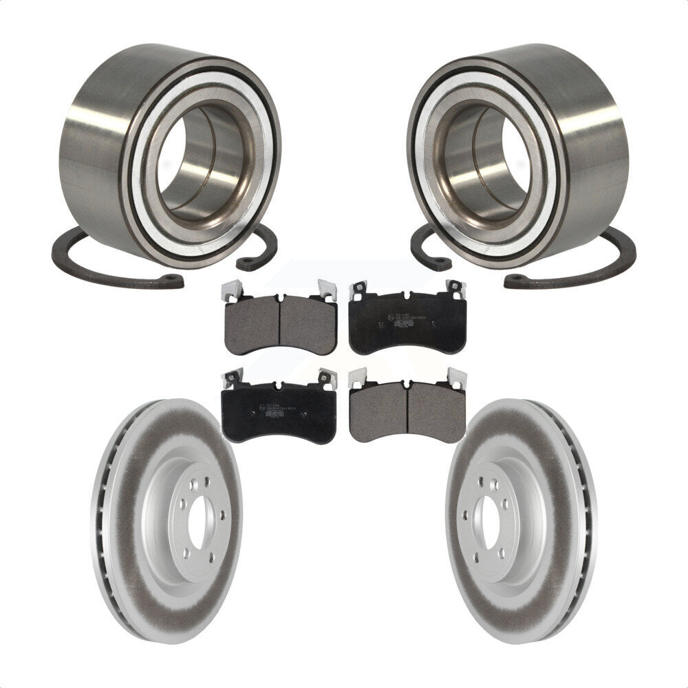 Wheel Bearing Coated Disc Brake Rotor & Pad Front Kit For Land Rover Range Sport