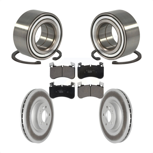 Wheel Bearing Coated Disc Brake Rotor & Pad Front Kit For Land Rover Range Sport