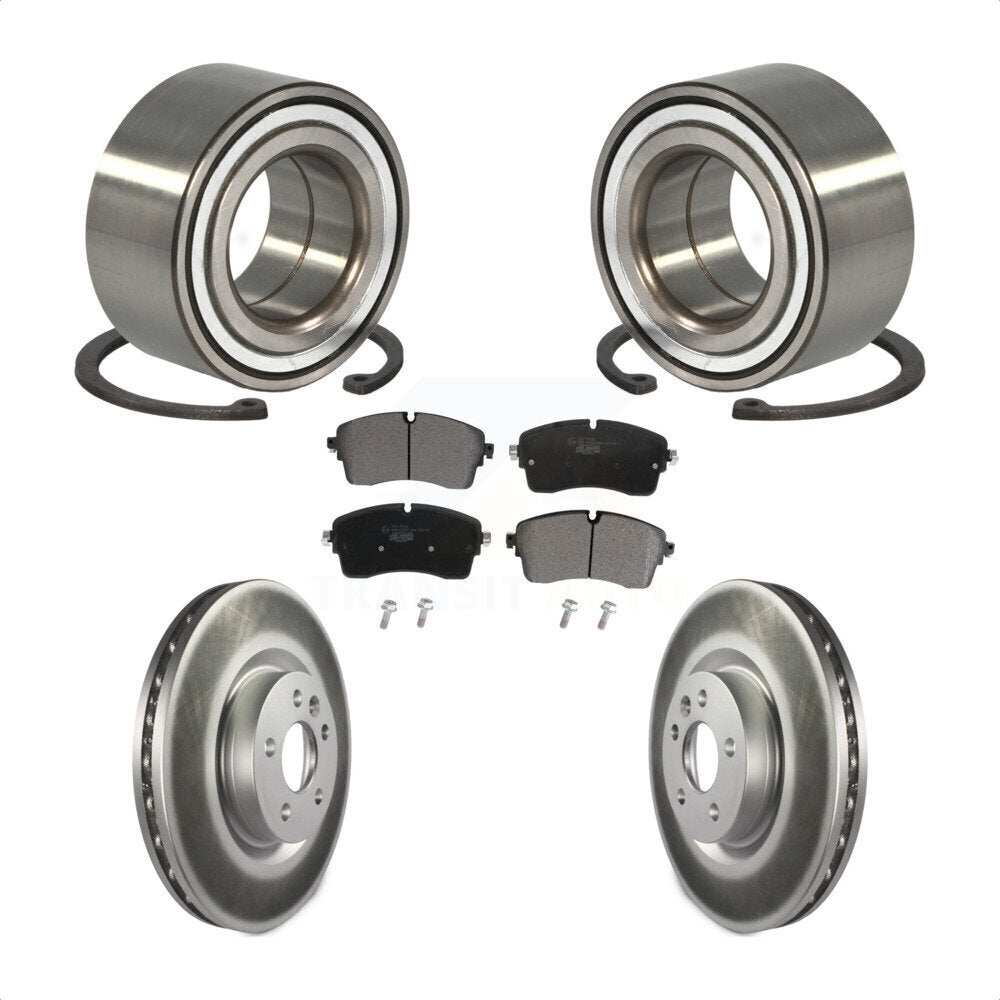 Wheel Bearing Coated Disc Brake Rotor Pads Front Kit For 2018 Jaguar E-Pace S/SE