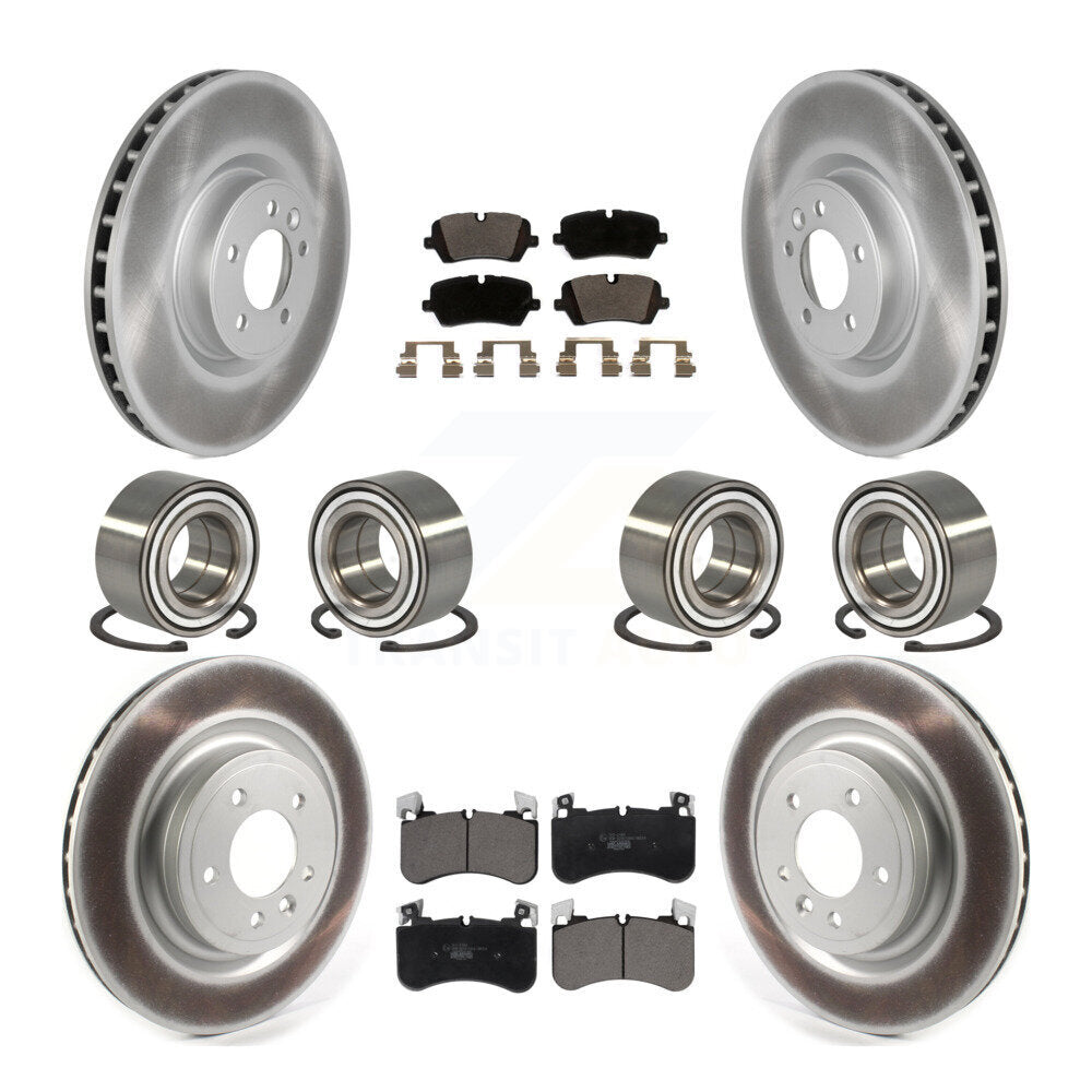Bearing Coated Disc Brake Rotor & Pad Front Rear Kit (10Pc) For Land Rover Range