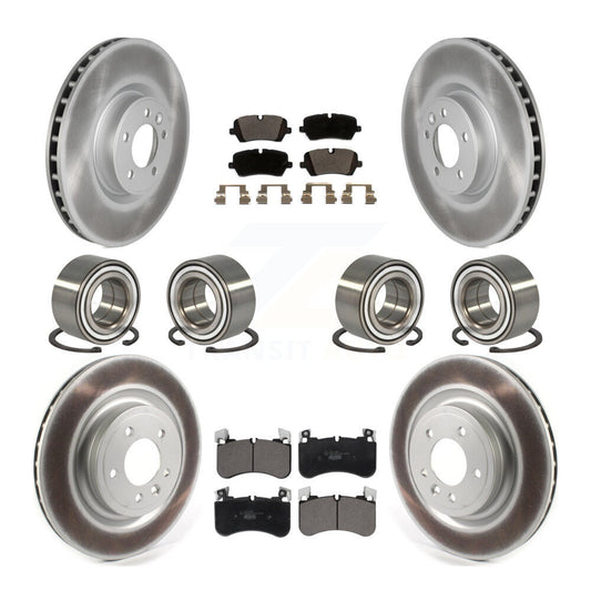 Bearing Coated Disc Brake Rotor & Pad Front Rear Kit (10Pc) For Land Rover Range