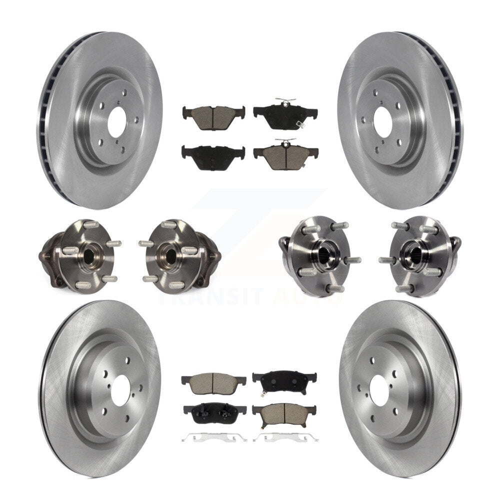 Hub Bearing Brake Rotor & Pads Front Rear Kit (10Pc) For 2019-2022 Subaru Ascent
