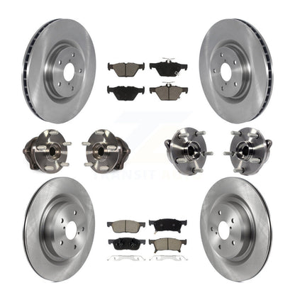 Hub Bearing Brake Rotor & Pads Front Rear Kit (10Pc) For 2019-2022 Subaru Ascent