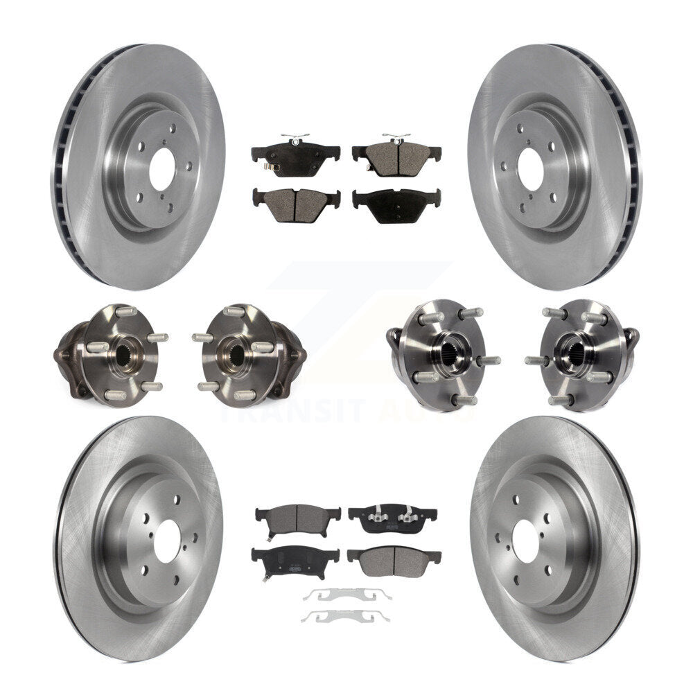 Hub Bearing Brake Rotor & Pads Front Rear Kit (10Pc) For 2019-2022 Subaru Ascent
