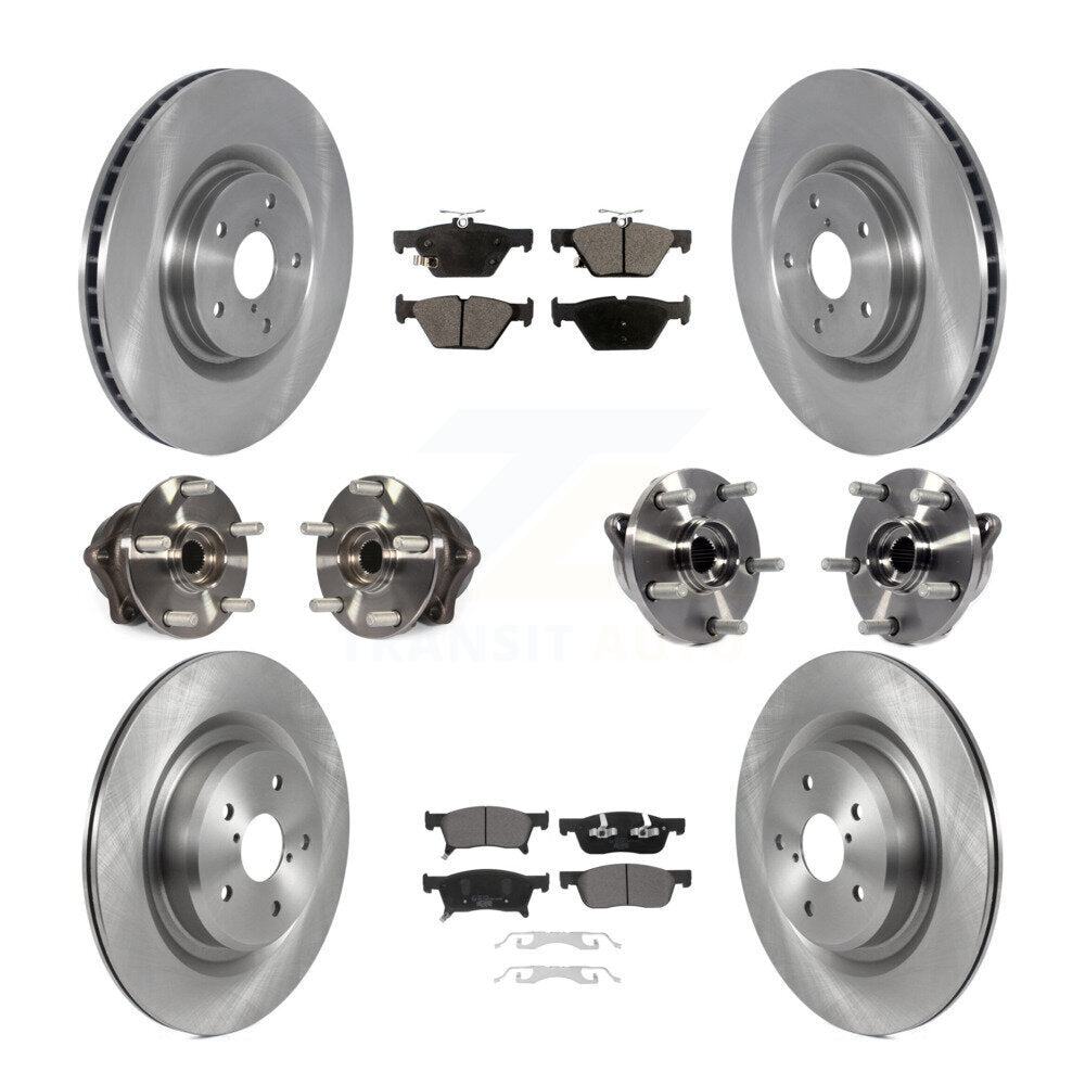 Hub Bearing Brake Rotor & Pads Front Rear Kit (10Pc) For 2019-2022 Subaru Ascent