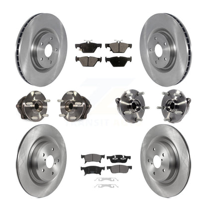Hub Bearing Brake Rotor & Pads Front Rear Kit (10Pc) For 2019-2022 Subaru Ascent