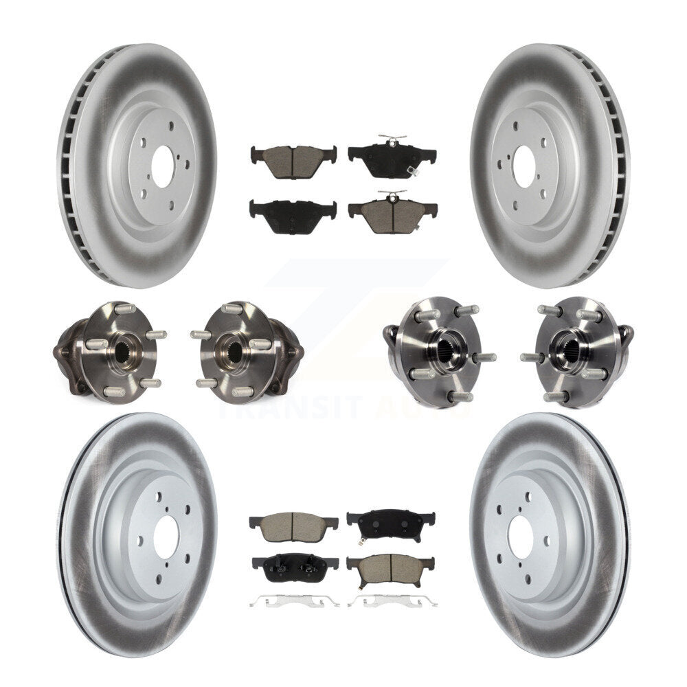 Hub Bearing Coated Brake Rotor Pad Front Rear Kit (10Pc) For 19-22 Subaru Ascent