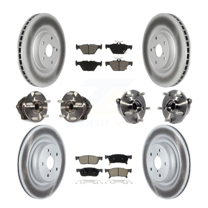 Hub Bearing Coated Brake Rotor Pad Front Rear Kit (10Pc) For 19-22 Subaru Ascent