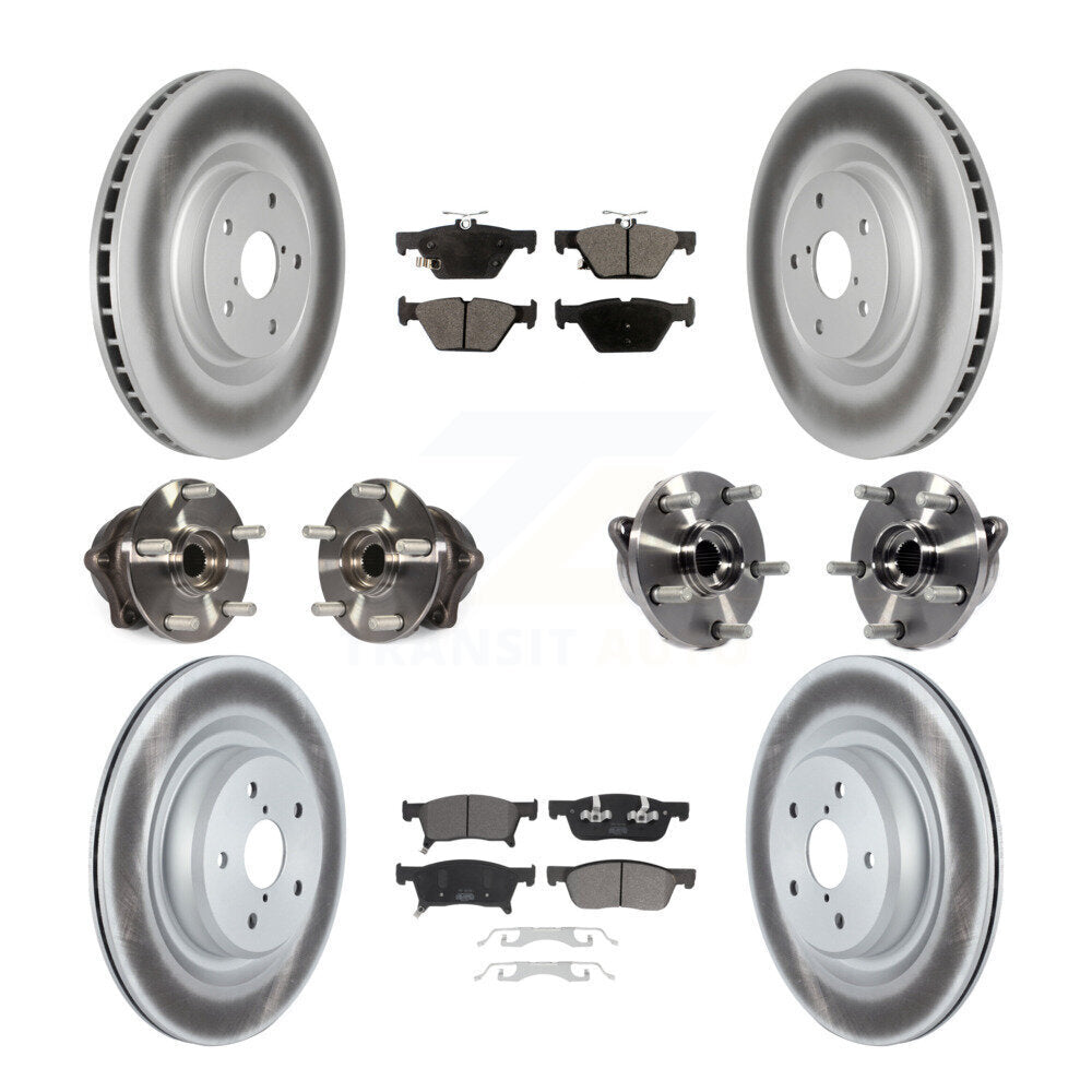 Hub Bearing Coated Brake Rotor Pad Front Rear Kit (10Pc) For 19-22 Subaru Ascent