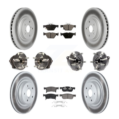 Hub Bearing Coated Brake Rotor Pad Front Rear Kit (10Pc) For 19-22 Subaru Ascent