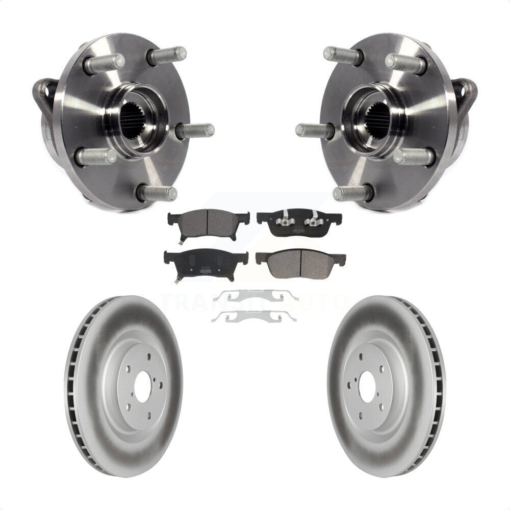 Hub Bearing Assembly Coat Brake Rotor Pads Front Kit For 2019-2023 Subaru Ascent