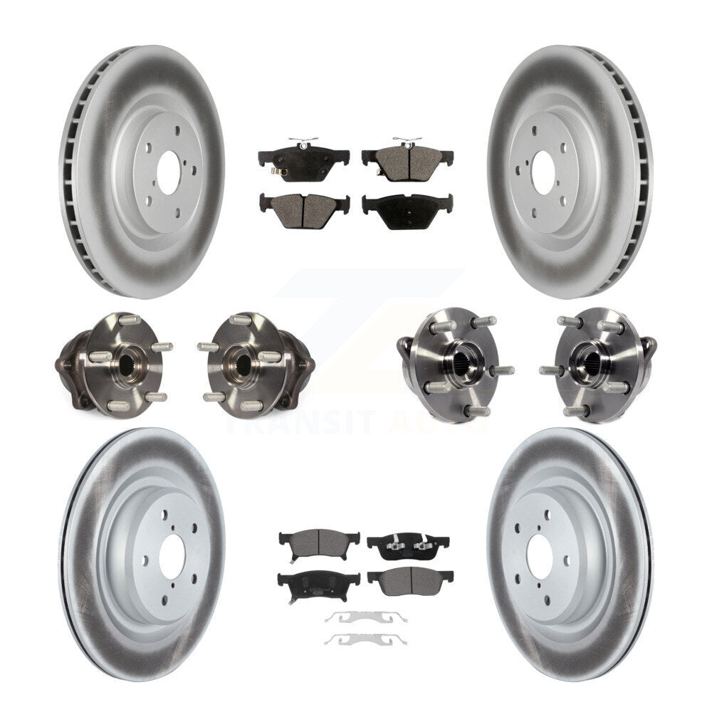 Hub Bearing Coated Brake Rotor Pad Front Rear Kit (10Pc) For 19-22 Subaru Ascent
