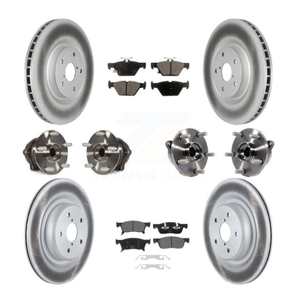 Hub Bearing Coated Brake Rotor Pad Front Rear Kit (10Pc) For 19-22 Subaru Ascent