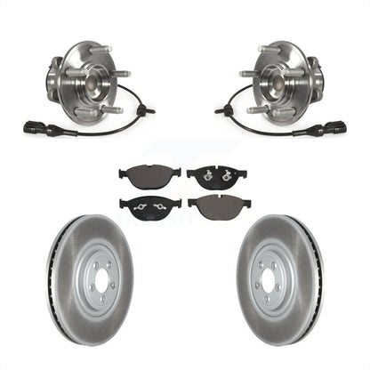 Hub Bearing Coated Brake Rotor Pads Front Kit For Jaguar XF XJ XKR XFR XKR-S XJR