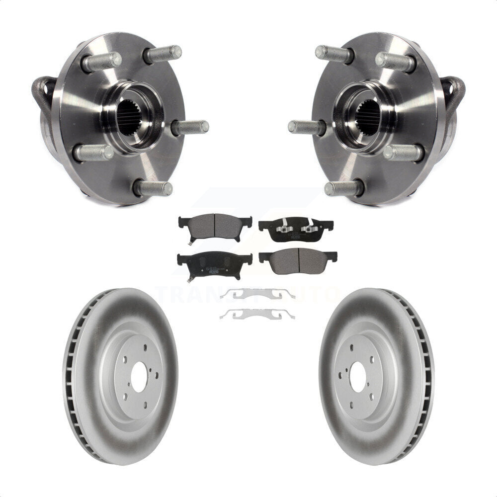Hub Bearing Assembly Coat Brake Rotor Pads Front Kit For 2019-2023 Subaru Ascent