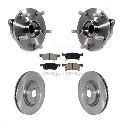 Hub Bearing Assembly Disc Brake Rotor Pads Front Kit For 2019-2023 Subaru Ascent