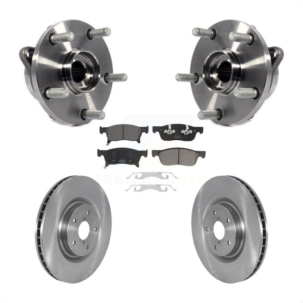 Hub Bearing Assembly Disc Brake Rotor Pads Front Kit For 2019-2023 Subaru Ascent