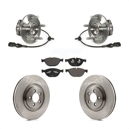 Hub Bearing Assembly Disc Brake Rotor And Ceramic Pad Front Kit For Jaguar XF XJ