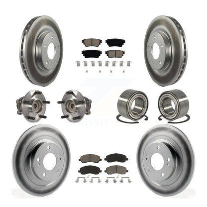 Hub Bearing Coat Brake Rotor Pads Front Rear Kit (10Pc) For Mitsubishi Outlander