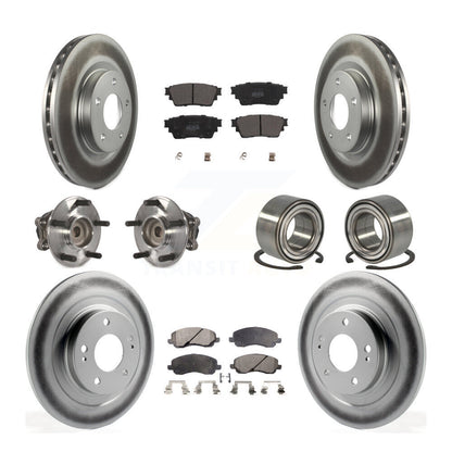 Hub Bearing Coat Brake Rotor Pads Front Rear Kit (10Pc) For Mitsubishi Outlander