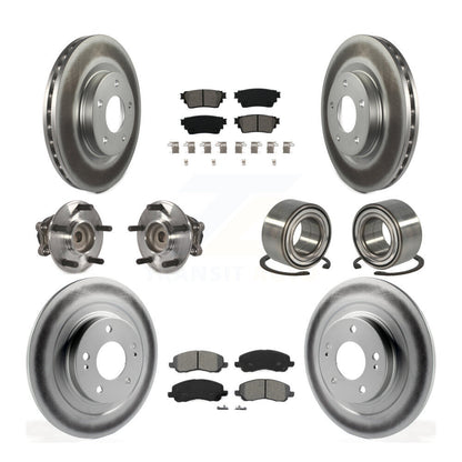 Hub Bearing Coat Brake Rotor Pads Front Rear Kit (10Pc) For Mitsubishi Outlander