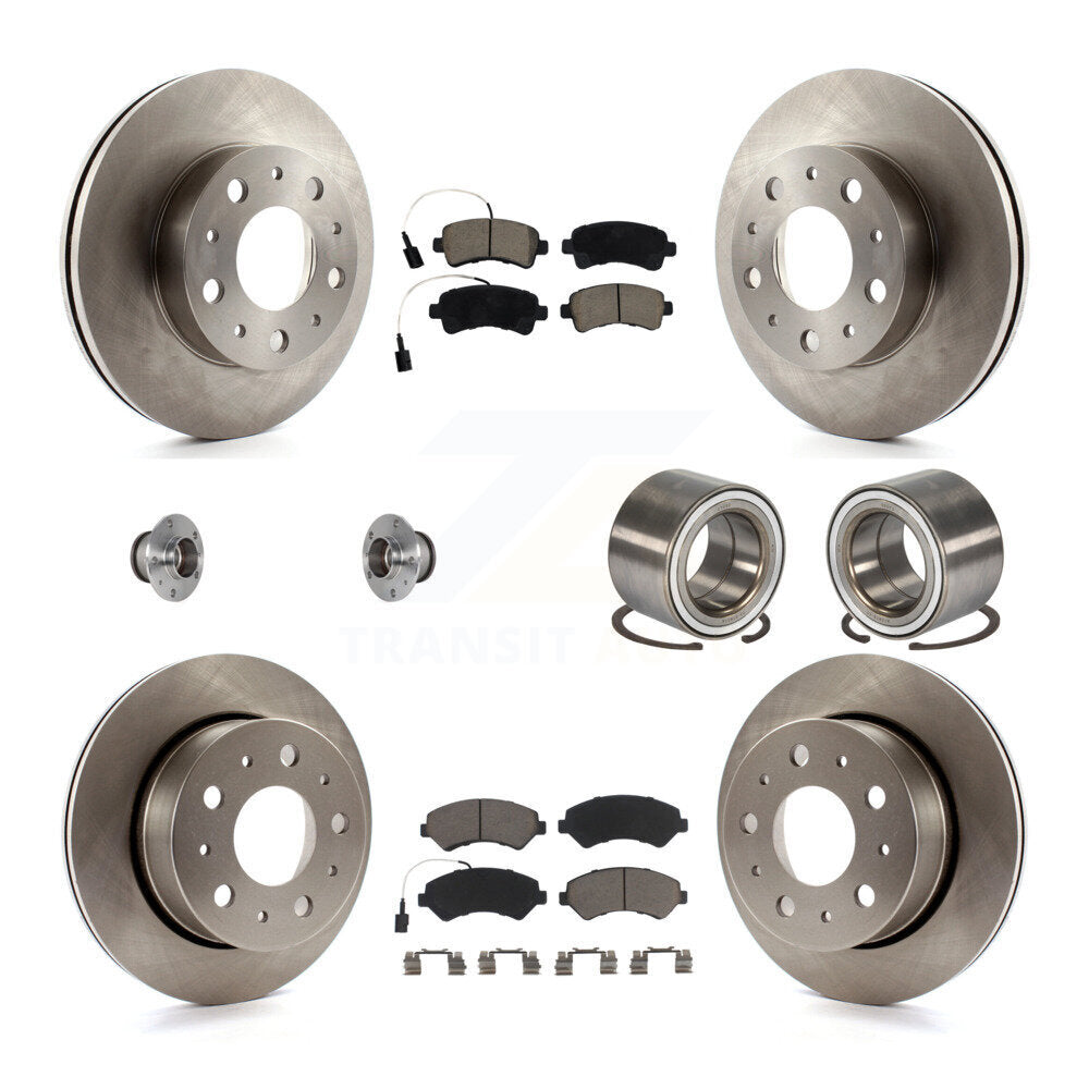 Hub Bearing Brake Rotor & Pads Front Rear Kit (10Pc) For Ram ProMaster 2500 3500