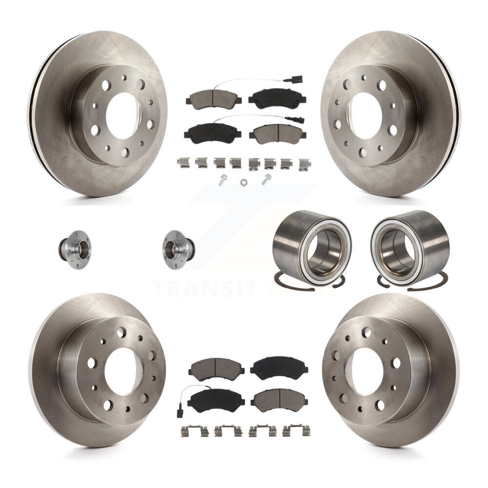 Hub Bearing Brake Rotor & Pads Front Rear Kit (10Pc) For Ram ProMaster 2500 3500