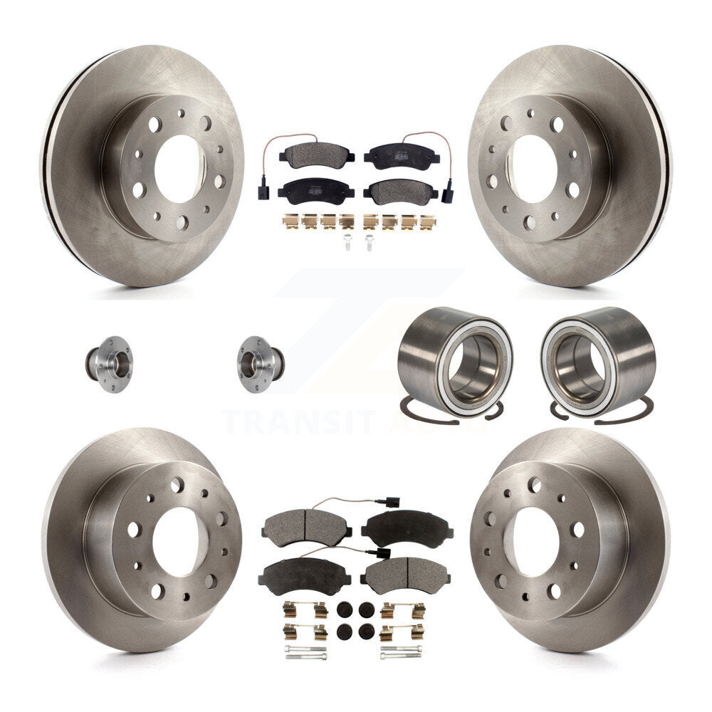 Hub Bearing Brake Rotor & Pads Front Rear Kit (10Pc) For Ram ProMaster 2500 3500