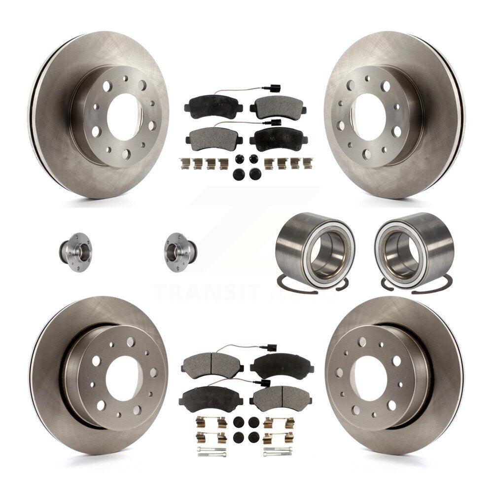 Hub Bearing Brake Rotor & Pads Front Rear Kit (10Pc) For Ram ProMaster 2500 3500