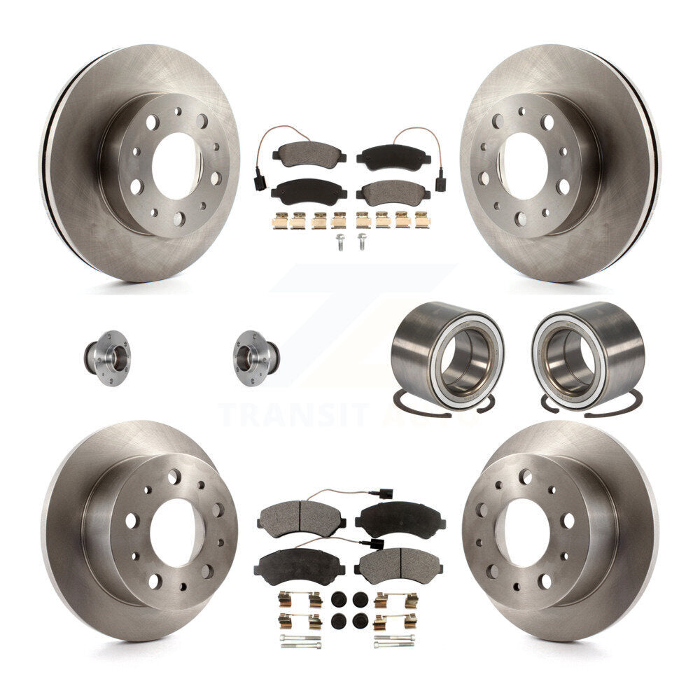 Hub Bearing Brake Rotor & Pads Front Rear Kit (10Pc) For Ram ProMaster 2500 3500