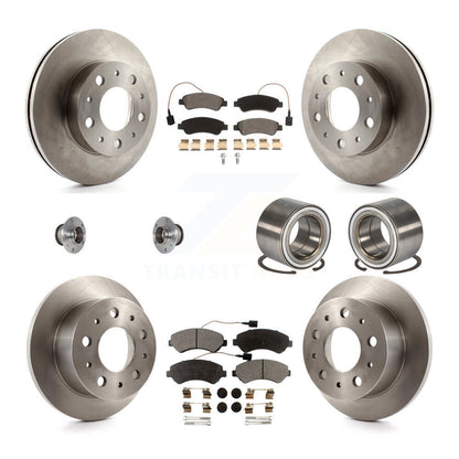 Hub Bearing Brake Rotor & Pads Front Rear Kit (10Pc) For Ram ProMaster 2500 3500
