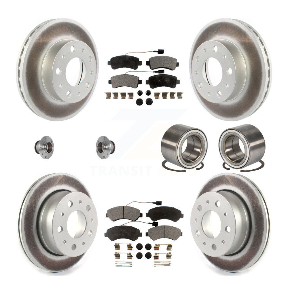 Hub Bearing Coated Brake Rotor Pads Front Rear Kit (10Pc) For Ram ProMaster 2500