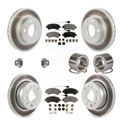 Hub Bearing Coated Brake Rotor Pads Front Rear Kit (10Pc) For Ram ProMaster 2500