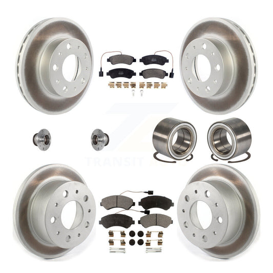 Hub Bearing Coated Brake Rotor Pads Front Rear Kit (10Pc) For Ram ProMaster 2500