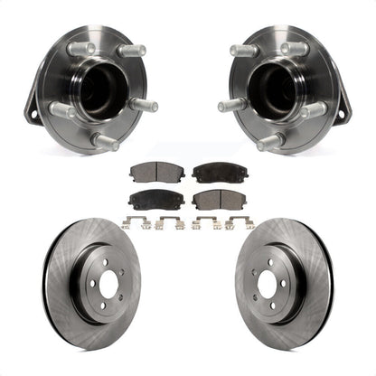 Hub Bearing Brake Rotor Pads Front Kit For 2015-2018 Dodge Charger RWD with 3.6L