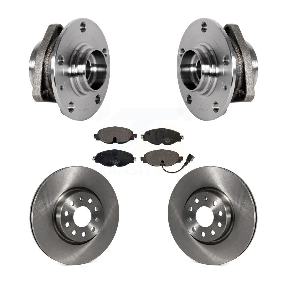 Hub Bearing Assembly Disc Brake Rotor Pad Front Kit For Audi A3 Sportback e-tron