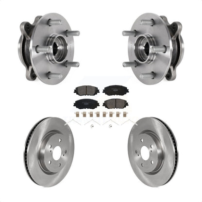 Hub Bearing Disc Brake Rotor & Pad Front Kit For Toyota Camry Lexus ES250 Avalon
