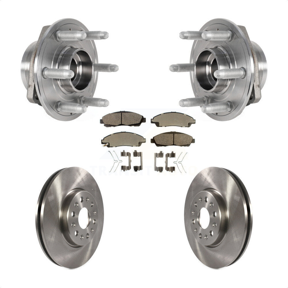 Hub Bearing Brake Rotor & Pads Front Kit For Chevrolet Traverse GMC Acadia Buick
