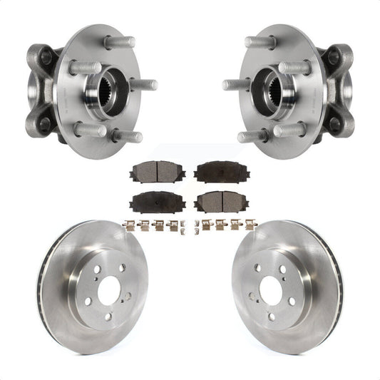 Hub Bearing Disc Brake Rotor Pads Front Kit For Toyota Corolla Prius Prime AWD-e