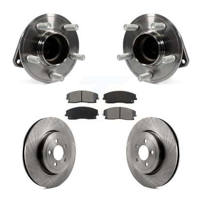 Hub Bearing Brake Rotor Pads Front Kit For 2015-2018 Dodge Charger RWD with 3.6L