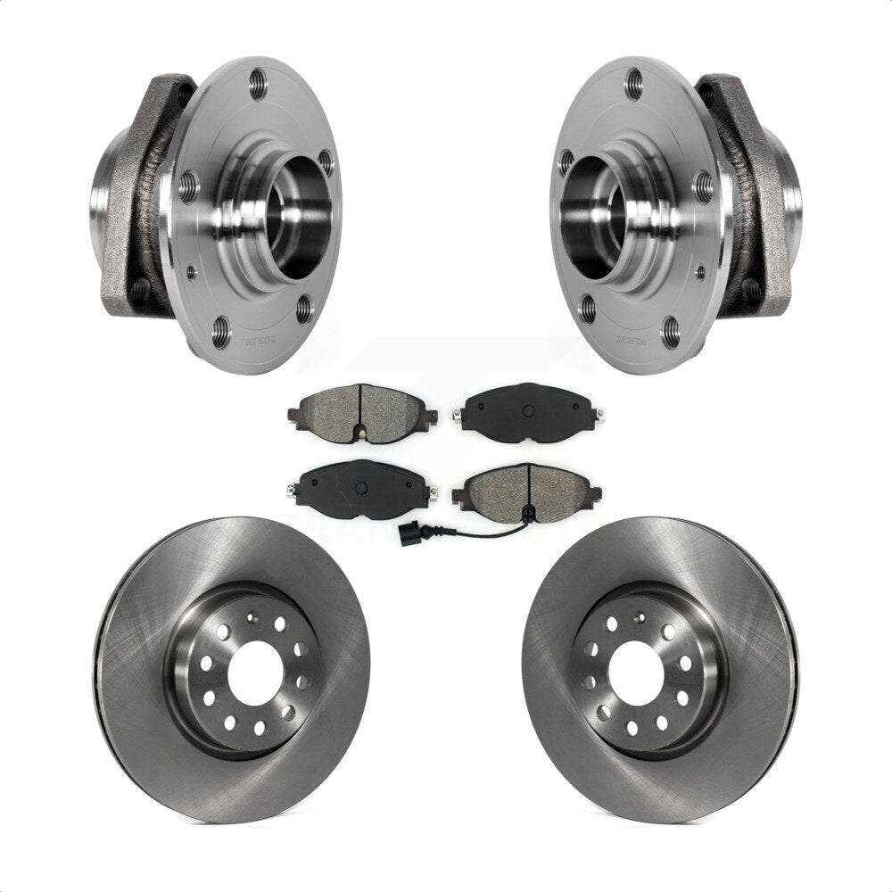 Hub Bearing Assembly Disc Brake Rotor Pad Front Kit For Audi A3 Sportback e-tron