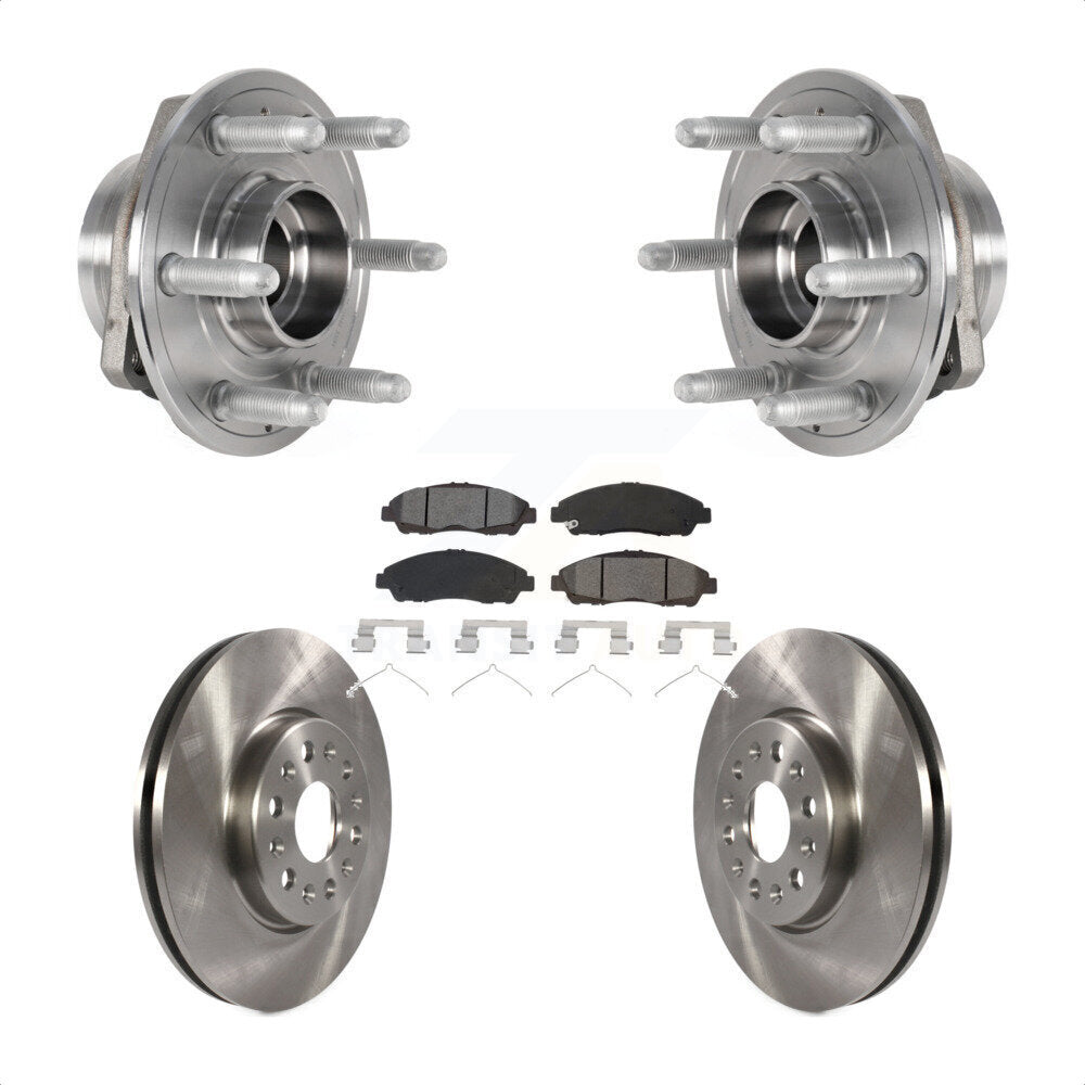 Hub Bearing Brake Rotor & Pads Front Kit For Chevrolet Traverse GMC Acadia Buick