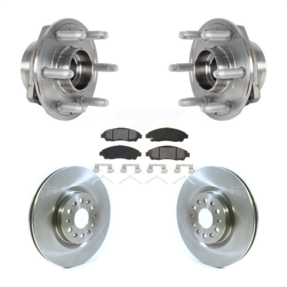 Hub Bearing Disc Brake Rotor & Pads Front Kit For Cadillac XT5 Buick Enclave XT6