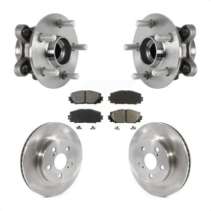 Hub Bearing Disc Brake Rotor Pads Front Kit For Toyota Corolla Prius Prime AWD-e