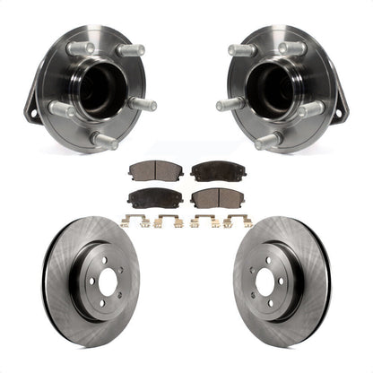 Hub Bearing Brake Rotor Pads Front Kit For 2015-2018 Dodge Charger RWD with 3.6L