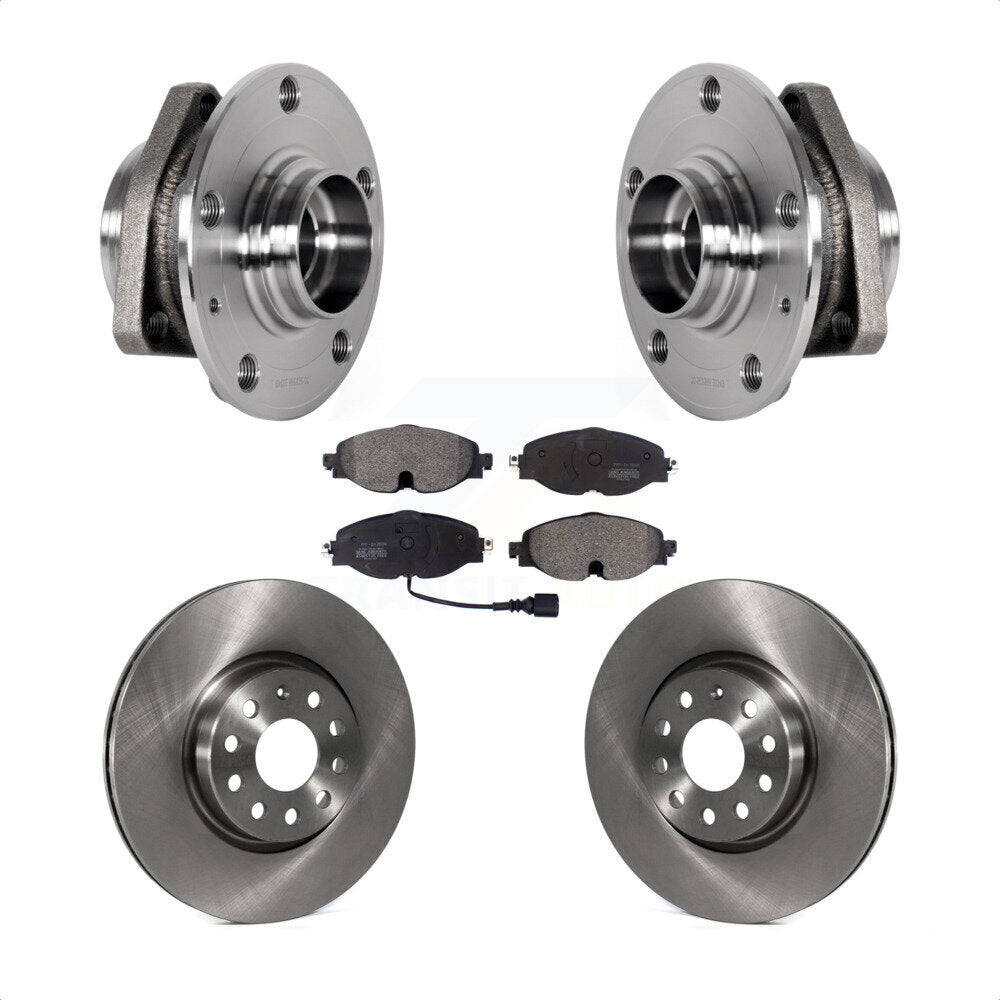 Hub Bearing Assembly Disc Brake Rotor Pad Front Kit For Audi A3 Sportback e-tron