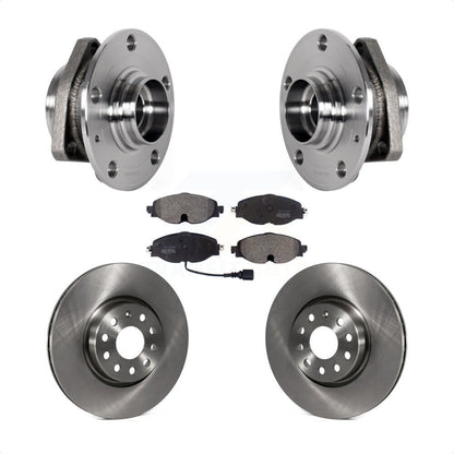 Hub Bearing Assembly Disc Brake Rotor Pad Front Kit For Audi A3 Sportback e-tron