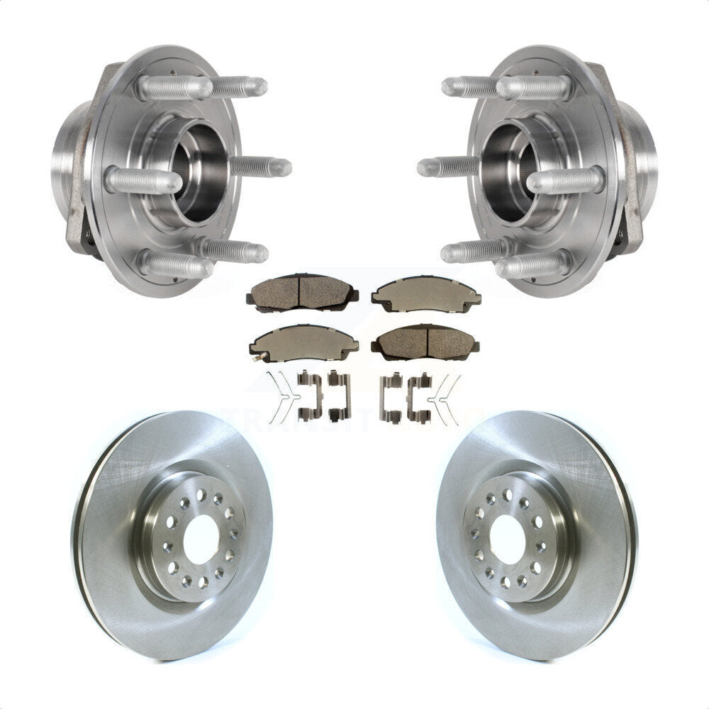 Hub Bearing Disc Brake Rotor & Pads Front Kit For Cadillac XT5 Buick Enclave XT6