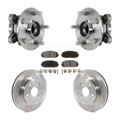 Hub Bearing Disc Brake Rotor Pads Front Kit For Toyota Corolla Prius Prime AWD-e
