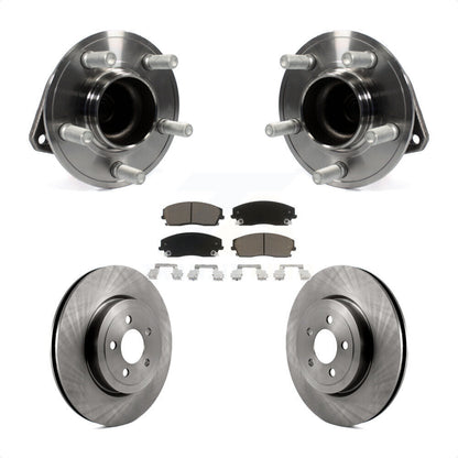 Hub Bearing Brake Rotor Pads Front Kit For 2015-2018 Dodge Charger RWD with 3.6L